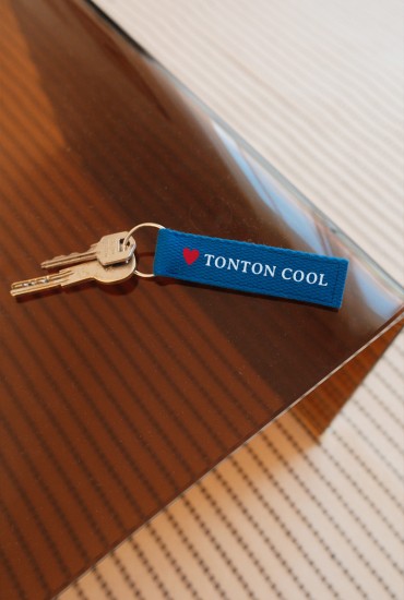Porte-clés à message Bleu...