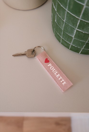 Porte-clés à message Rose...