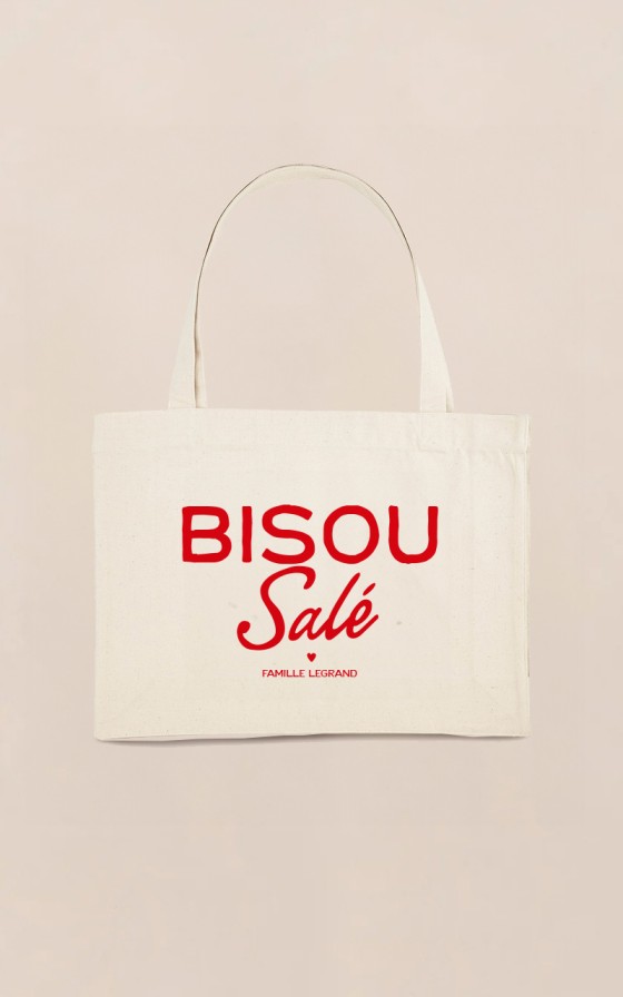 Cabas Bisou salé - Personnalisable