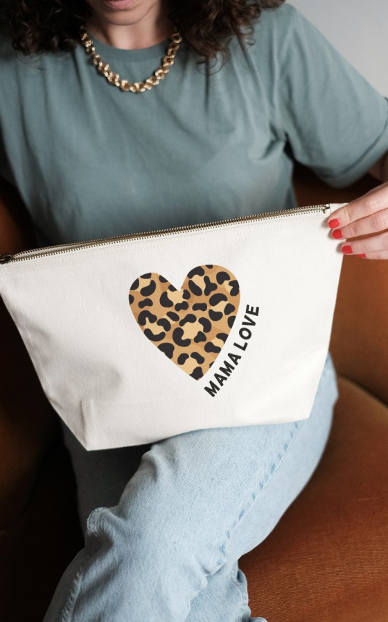 Grande trousse Coeur Léo - Personnalisable