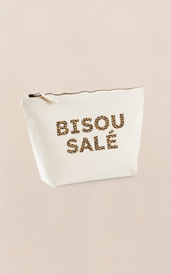 Grande trousse Texte léopard - Personnalisable