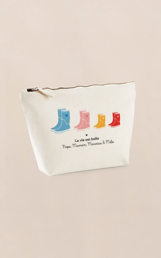 Grande trousse famille Bottes de pluie - Personnalisable