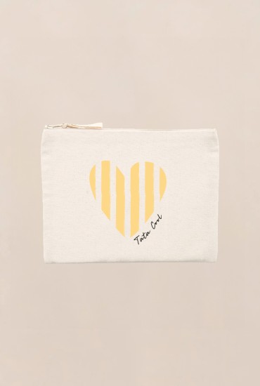 Pochette Coeur marinière -...