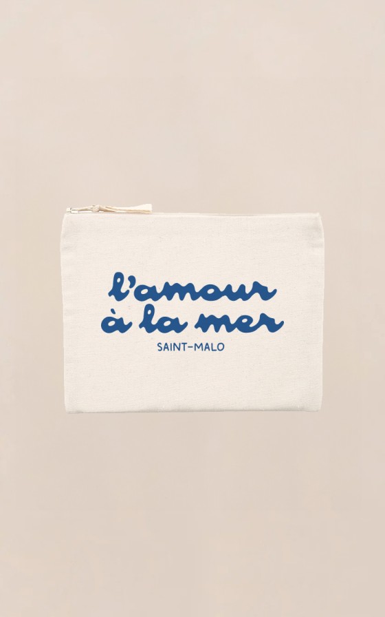 Petite pochette L'amour à la mer - Personnalisable