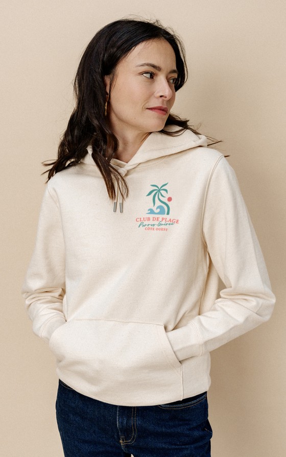 Sweat à capuche Club de plage - Personnalisable