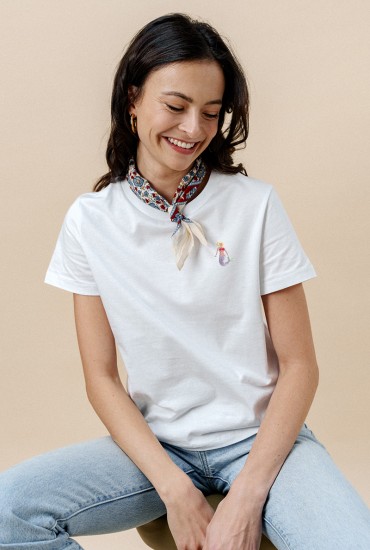 T-shirt femme brodé Sirène