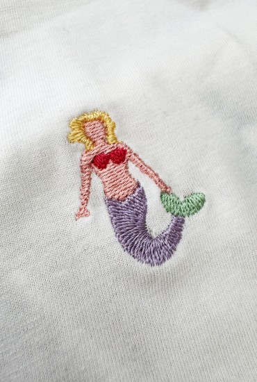 T-shirt femme brodé Sirène