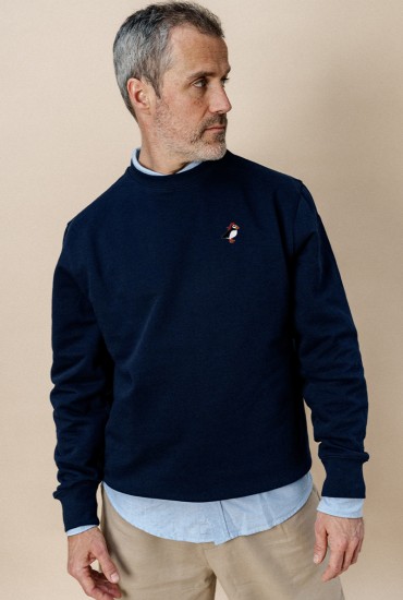 Sweat homme brodé Macareux...