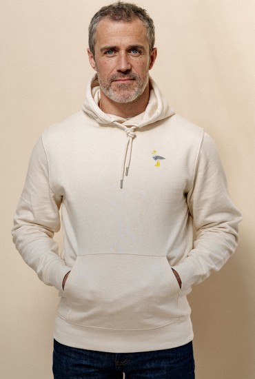 Sweat à capuche homme brodé...