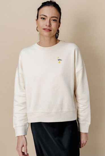 Sweat femme brodé Goéland...