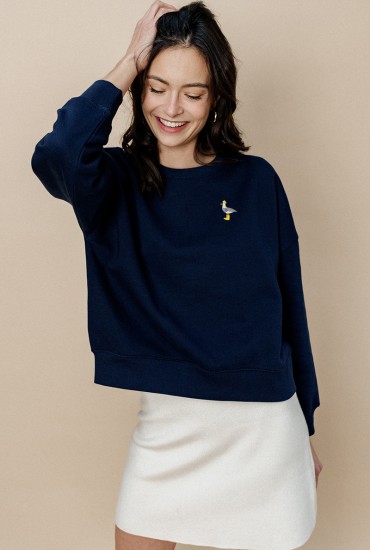 Sweat femme brodé Goéland...
