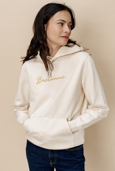 Sweat à capuche femme brodé...