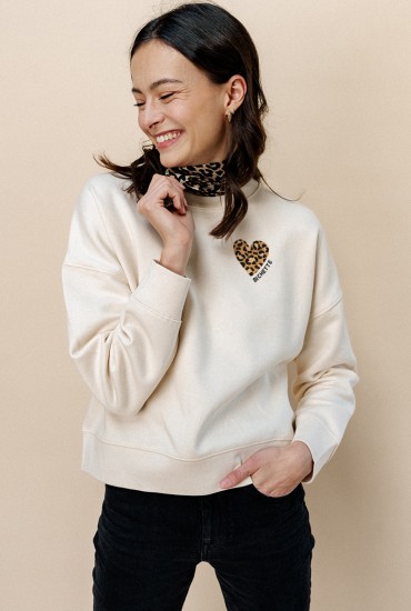 Sweat femme Coeur Léo -...