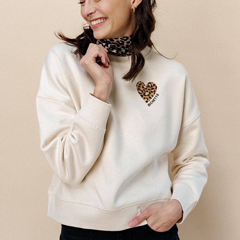 Sweat-shirt Femme Motif Abeille Et Cœurs - Manches Longues, Coupe Décontractée - Plusieurs Coloris Disponibles - 13