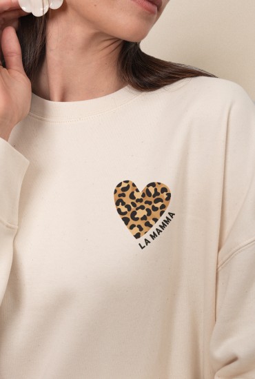 Sweat femme Coeur Léo -...