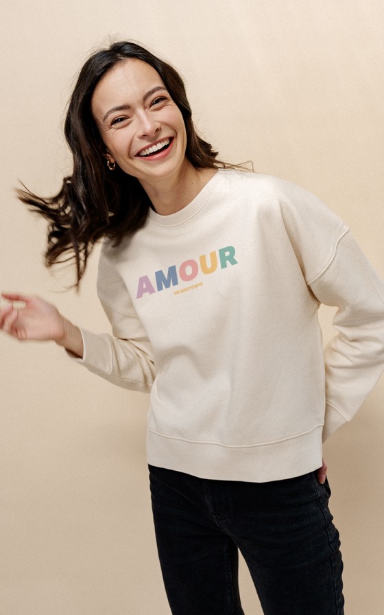 Sweat femme Amour multicolore - Personnalisable