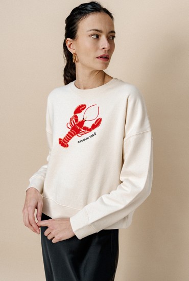 Sweat femme Grand homard -...