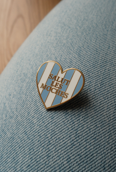 Pin's Coeur rayé Salut les...