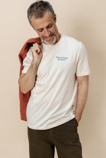 T-shirt homme brodé Vieux...