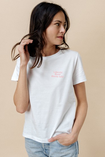 T-shirt femme brodé...