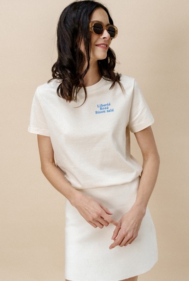 T-shirt femme brodé...