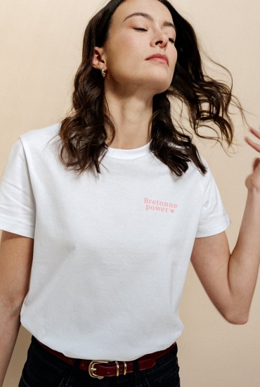 T-shirt femme brodé...