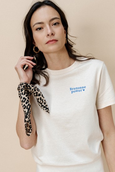 T-shirt femme brodé...