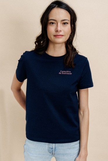 T-shirt femme brodé...