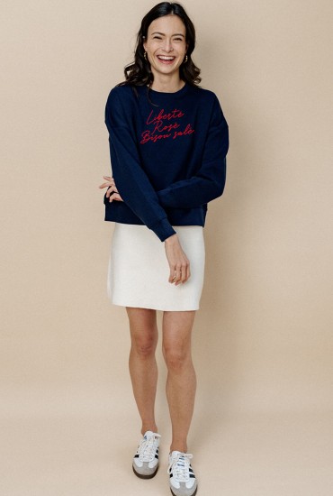 Sweat femme Liberté, rosé,...
