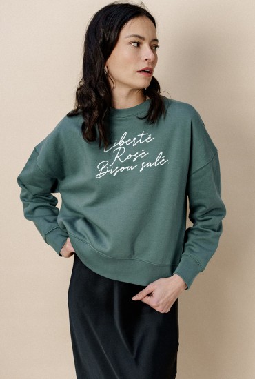 Sweat femme Liberté, rosé,...