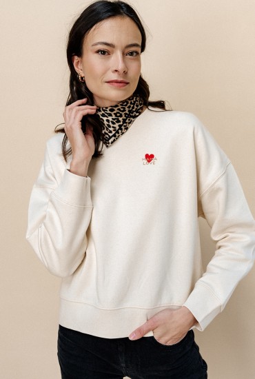 Sweat femme brodé Grand...