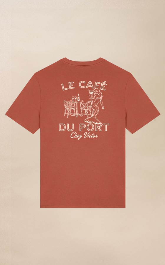 T-shirt unisexe Café du port - Personnalisable