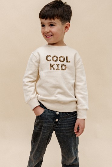 Sweat enfant Texte léopard...