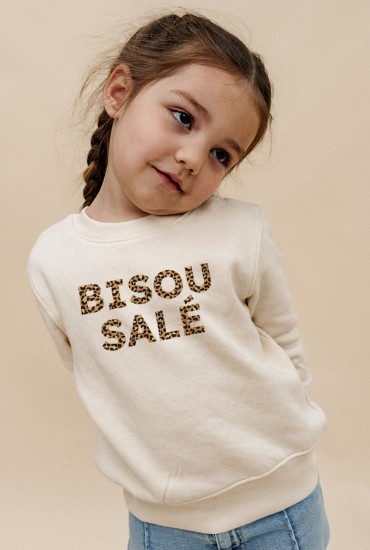 Sweat enfant Texte léopard...