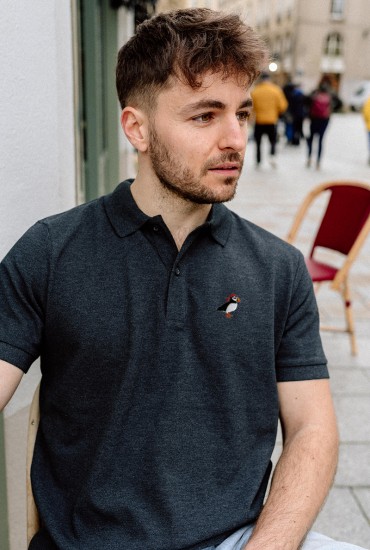 Polo homme brodé Macareux