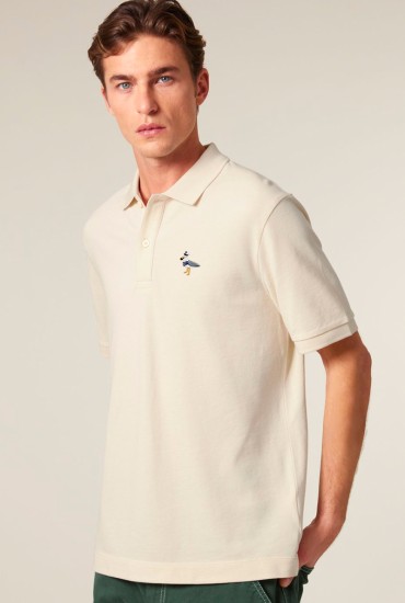 Polo homme brodé Goéland...