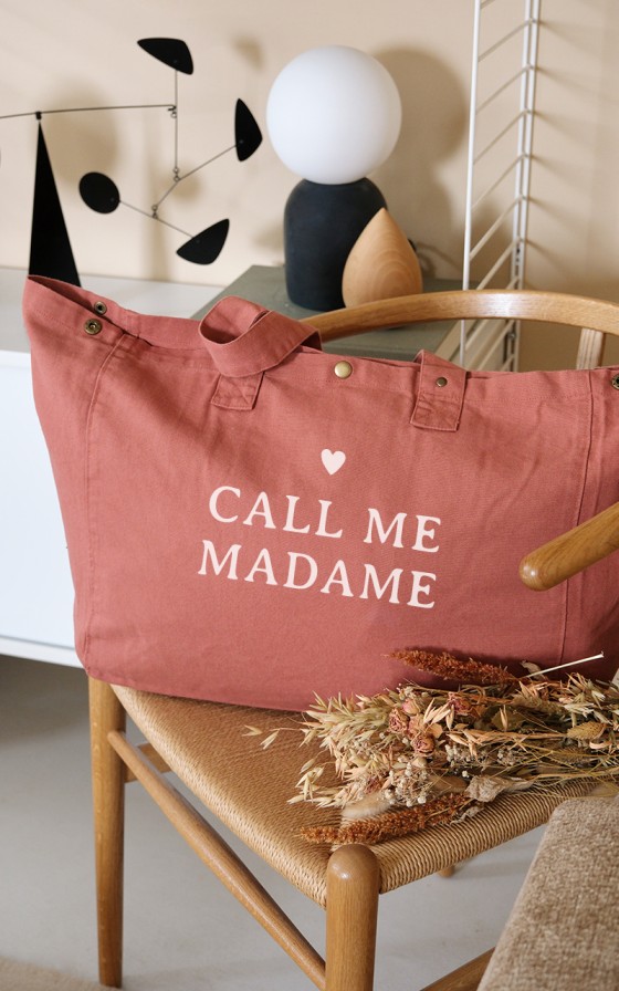 Grand cabas Coeur - Personnalisable