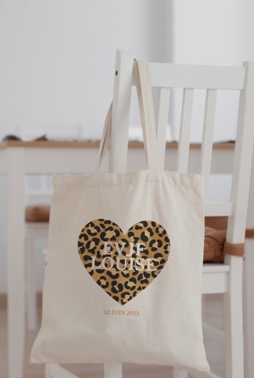 Totebag Coeur Léo EVJF -...
