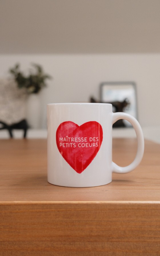 Mug Grand coeur rouge - Personnalisable
