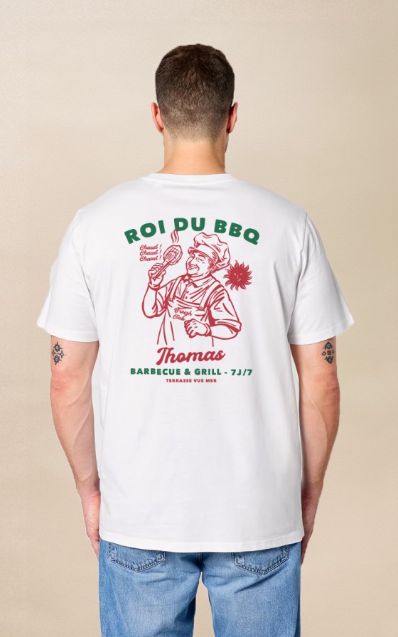 T-shirt homme Roi du BBQ - Personnalisable