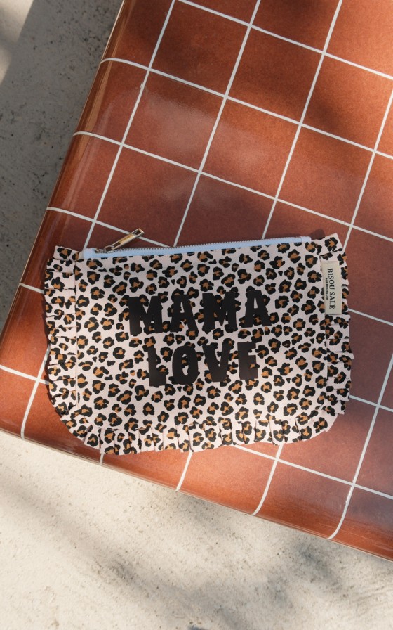 Pochette Léopard, texte Chocolat - Personnalisable
