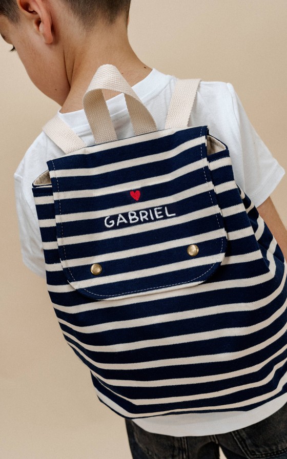 Sac à dos enfant Marinière - Personnalisable