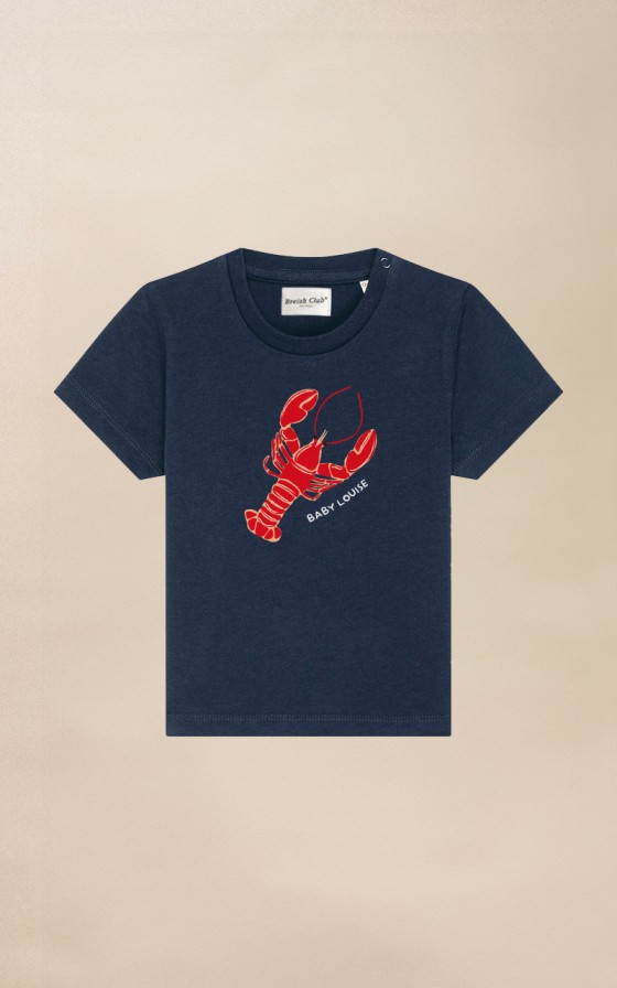 T-shirt bébé imprimé Grand homard - Personnalisable