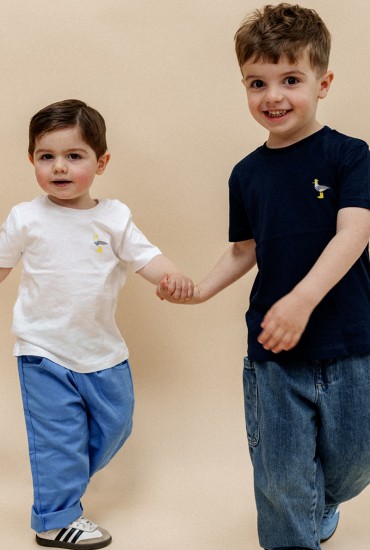 T-shirt bébé brodé Goéland...