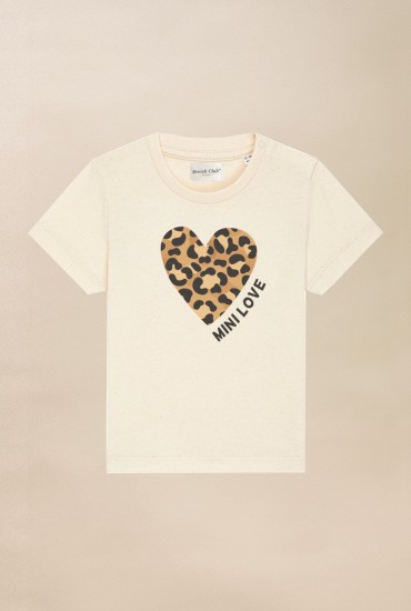 T-shirt bébé Coeur léopard...