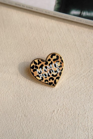 Pin's Coeur léo Mamie poule