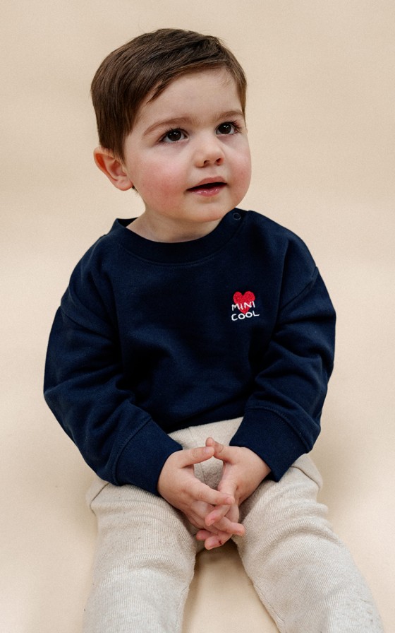 Sweat bébé brodé Grand amour - Personnalisable