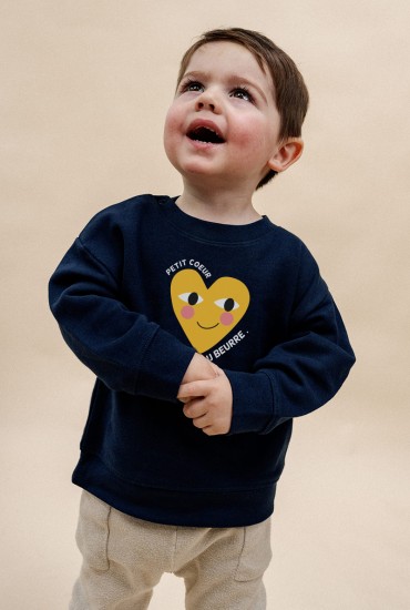 Sweat bébé Petit coeur au...