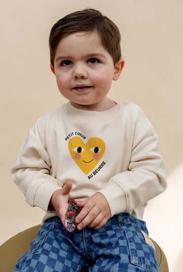 Sweat bébé Petit coeur au...