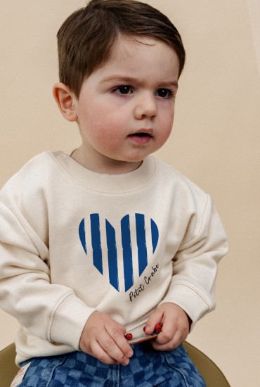 Sweat bébé Coeur marinière...